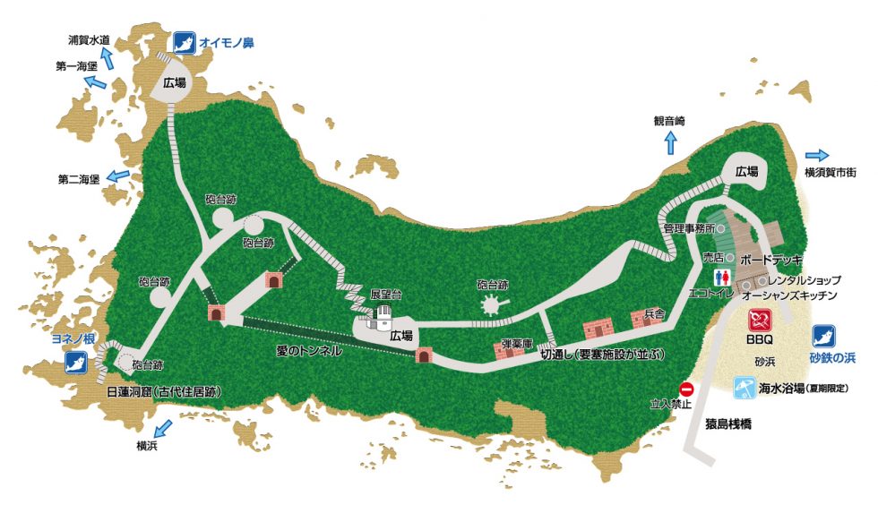 猿島の公式マップ