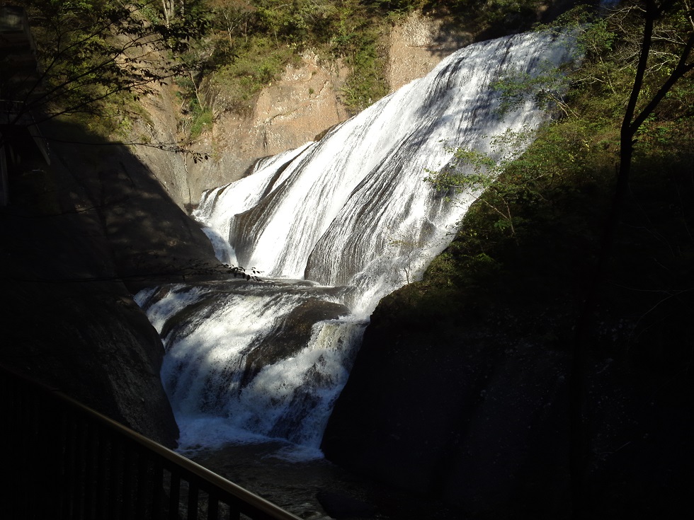 入口から眺める袋田の滝