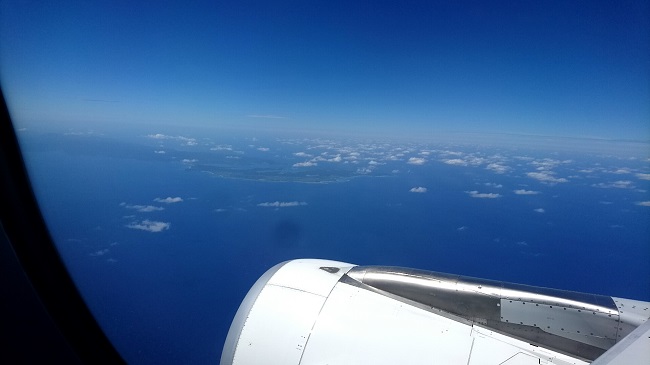 遠くに見える奄美大島