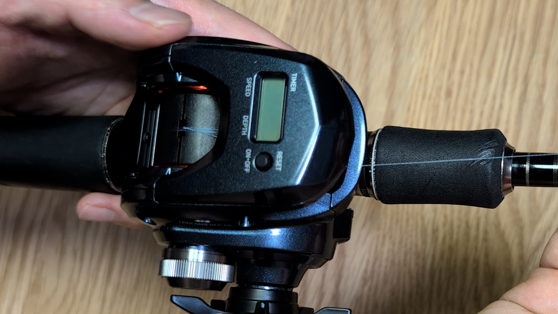PE 0.8号150mを巻き終えたスプール