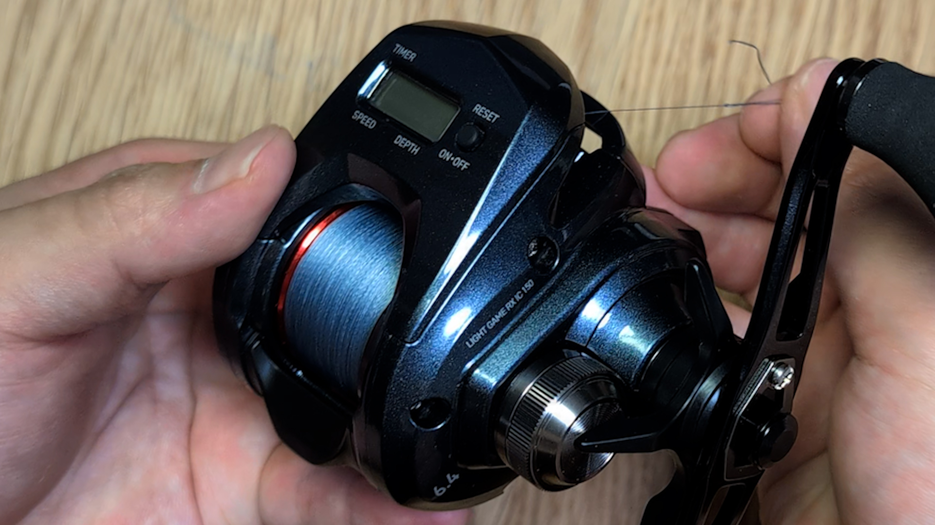 PE 0.8号150mを巻き終えたスプール